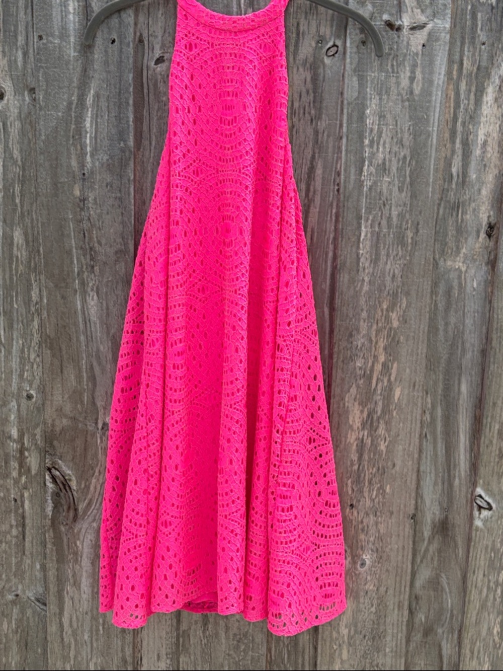 Lilly Pulitzer Hot Pink Crochet Halter Sundress - Picture 13 of 16